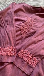 Load image into Gallery viewer, Women&#39;s Lucknowi Handcrafted Cotton Chikankari Kurti - HONC0301003
