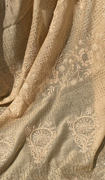 Load image into Gallery viewer, Women&#39;s Lakhnavi Handcrafted Mul Chanderi Chikankari Saree - HONC02557008
