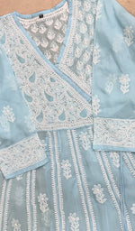 将图像加载到图库查看器中， Abisha Women&#39;s Lucknowi Handcrafted Cotton Chikankari Angrakha - HONC0232850
