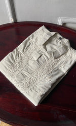 Load image into Gallery viewer, Men&#39;s Lucknowi Handcrafted Cotton Chikankari Kurta - HONC0302822
