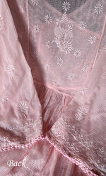 Load image into Gallery viewer, Sehmat Women&#39;s Lakhnavi Handcrafted Kota Cotton  Semi -Stitched Angrakha And Dupatta Set- HONC0300704
