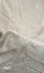 Load image into Gallery viewer, Lucknowi Handcrafted Munga Silk Chikankari Unstitched Unisex Kurta Fabric - HONC0320842