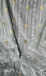 将图像加载到图库查看器中， Izna Women&#39;s Lakhnavi Handcrafted Mul Chanderi Semi - Stitched Anarkali And Dupatta Set - HONC0302878
