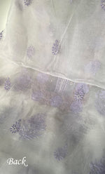 Load image into Gallery viewer, Mehnaj  Women&#39;s Lakhnavi Handcrafted Pure Organza Chikankari Unstitched Kurta And Dupatta Set- HONC0316109
