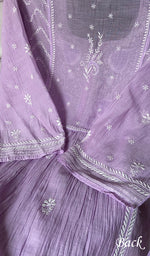 将图像加载到图库查看器中， Saziya Women's Lakhnavi Handcrafted Mul Chanderi Semi - Stitched Kurta And Dupatta Set - HONC0333512