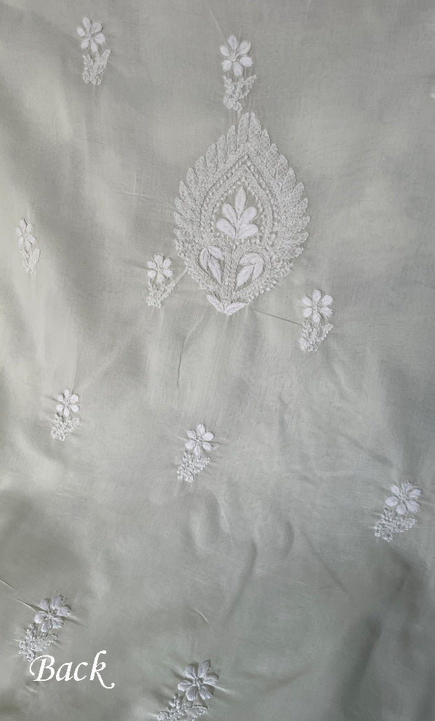 Women's Lakhnavi Handcrafted Unstitched Cotton Chikankari Suit Material - HONC0317376