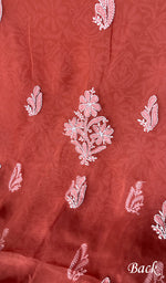 Load image into Gallery viewer, Women&#39;s Lucknowi Handcrafted Faux-Georgette Chikankari Suit Material - HONC0263425
