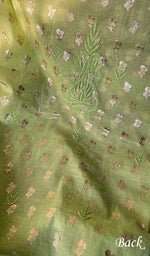 Load image into Gallery viewer, Women&#39;s Lucknowi Handcrafted Chanderi Silk Chikankari Full Suit Material - HONC0168024
