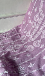 将图像加载到图库查看器中， Aavya Women's Lakhnavi Handcrafted Mul Chanderi Unstitched Kurta And Dupatta Set - HONC0348675
