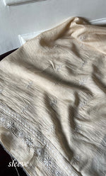 Load image into Gallery viewer, Lucknowi Handcrafted Munga Silk Chikankari Unstitched Men's Kurta Fabric - HONC0337756