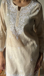 Load image into Gallery viewer, Women&#39;s Lakhnavi Handcrafted Cotton Chikankari Top - HONC0299409
