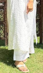 Load image into Gallery viewer, Women&#39;s Lucknowi Handcrafted Cotton Chikankari Kurti - HONC0280063
