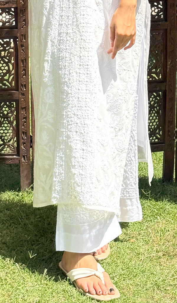 Women's Lucknowi Handcrafted Cotton Chikankari Kurti - HONC0280063