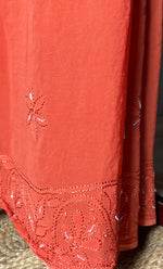 Load image into Gallery viewer, Women&#39;s Lakhnavi Handcrafted Viscose Georgette Chikankari Saree - HONC0290058

