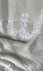 Load image into Gallery viewer, Afeera Women&#39;s Lakhnavi Handcrafted Pure Organza Chikankari Unstitched Kurta And Dupatta Set- HONC0302221
