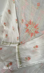 Load image into Gallery viewer, Women&#39;s Lakhnavi Handcrafted Mul Chanderi Semi - stitched Kurta And Dupatta Set- HONC0314875

