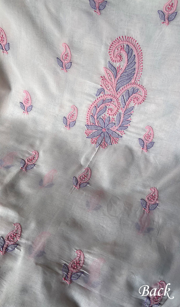 Women's Lakhnavi Handcrafted Cotton Chikankari Suit Material - HONC0291804