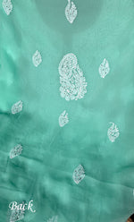 Load image into Gallery viewer, Women&#39;s Lucknowi Handcrafted Faux-Georgette Chikankari Suit Material - HONC0263067
