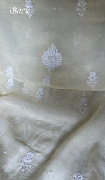 Load image into Gallery viewer, Women's Lakhnavi Handcrafted Mul Chanderi UnStitched Kurta And Dupatta Set - HONC0374453