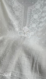 将图像加载到图库查看器中， Women&#39;s Lakhnavi Handcrafted Mul Chanderi Unstitched Kurta And Dupatta Set - HONC0298596
