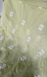 Load image into Gallery viewer, Women&#39;s Lakhnavi Handcrafted Unstitched Cotton Chikankari Suit Material - HONC0320309
