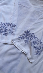 Load image into Gallery viewer, Women&#39;s Lakhnavi Handcrafted Modal Cotton Chikankari Top - HONC0276615
