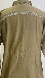 Load image into Gallery viewer, Shamina Women&#39;s Lakhnavi Handcrafted Chanderi Silk Chikankari Top - HONC0166352
