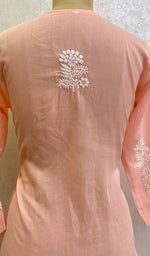 Load image into Gallery viewer, Naira Women&#39;s Lucknowi Handcrafted Cotton Chikankari Kurti - HONC0164300