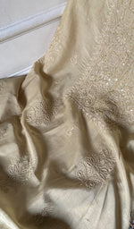 将图像加载到图库查看器中， Women's Lakhnavi Handcrafted Muslin Unstitched Chikankari Full Suit - HONC0344388