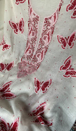 Load image into Gallery viewer, Titlee Women's Lakhnavi Handcrafted Mul Chanderi Unstitched Kurta And Dupatta Set - HONC0347333