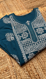 将图像加载到图库查看器中， Women&#39;s Lucknowi Handcrafted Cotton Chikankari Kurti - HONC0300979
