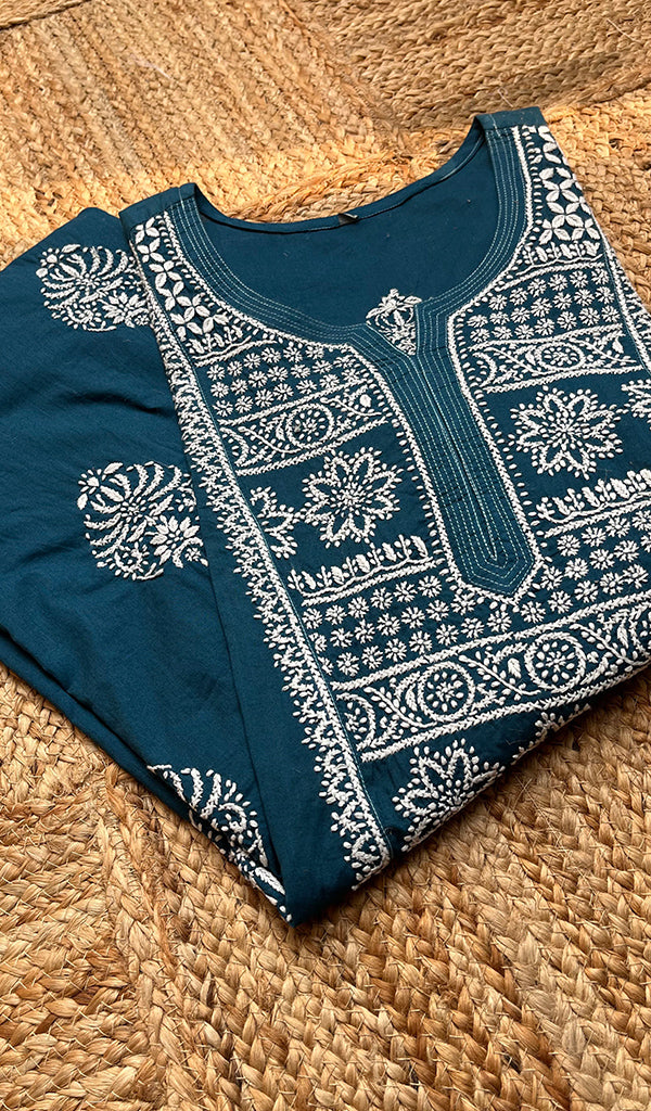 Women's Lucknowi Handcrafted Cotton Chikankari Kurti - HONC0300979