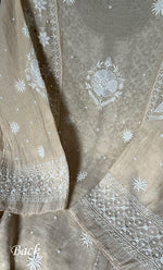 将图像加载到图库查看器中， Women&#39;s Lakhnavi Handcrafted Tissue Chanderi Unstitched Anarkali And Dupatta Set - HONC0279552

