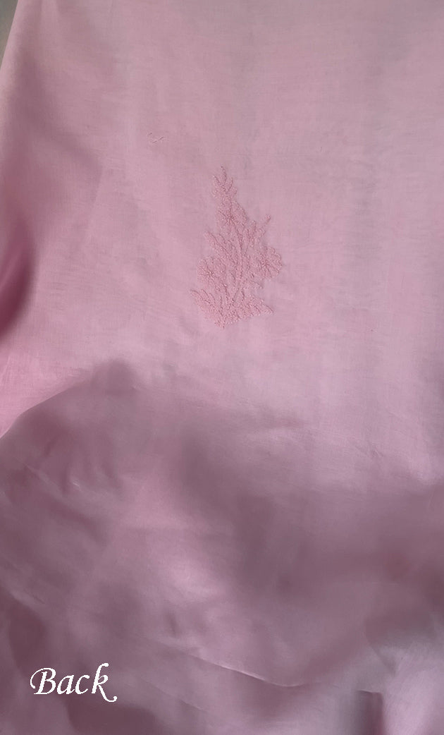 Women's Lakhnavi Handcrafted Unstitched Cotton Chikankari Suit Material - HONC0329388