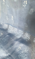 Load image into Gallery viewer, Rose Women&#39;s Lakhnavi Handcrafted Pure Organza Chikankari Unstitched Kurta And Dupatta Set- HONC0314167
