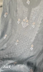 Load image into Gallery viewer, Women&#39;s Lakhnavi Handcrafted Mul Chanderi UnStitched Kurta And Dupatta Set - HONC0318519
