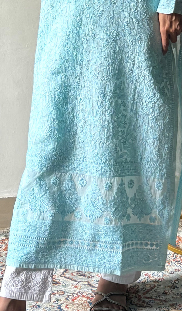 Aparna Women's Lakhnavi Handcrafted Cotton Chikankari Kurti - HONC0343822