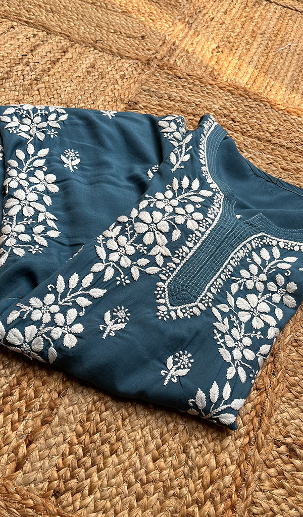 Women's Lucknowi Handcrafted Cotton Chikankari Kurti - HONC0301036