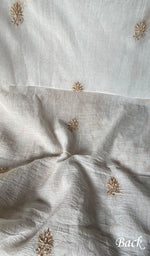 Load image into Gallery viewer, Mehr Women&#39;s Lakhnavi Handcrafted Maheshwari Mul Chanderi Unstitched Kurta And Dupatta Set - HONC0278104
