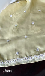 将图像加载到图库查看器中， Women&#39;s Lakhnavi Handcrafted Cotton Chikankari Unstitched Kurti Fabric - HONC0318766
