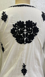 Load image into Gallery viewer, Women&#39;s Lucknowi Handcrafted Mul Cotton Chikankari Kurti- HONC0151158
