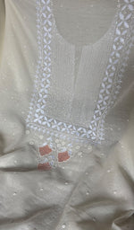 Load image into Gallery viewer, Women's Lakhnavi Handcrafted Mul Chanderi Unstitched Kurta And Dupatta Set - HONC0364245