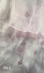 Load image into Gallery viewer, Mehnaj Women&#39;s Lakhnavi Handcrafted Pure Organza Chikankari Unstitched Kurta And Dupatta Set- HONC0316110
