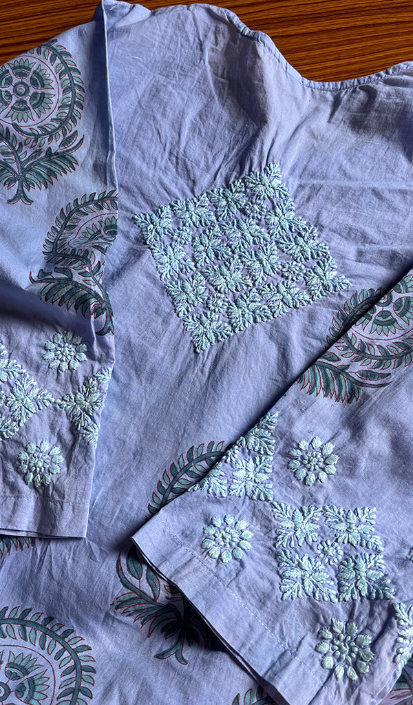 Women's Lucknowi Handcrafted Cotton Chikankari Kurti - HONC0300974