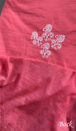 Load image into Gallery viewer, ‹› Women's Lucknowi Handcrafted Kota Cotton Chikankari Unstitched Kurta And Dupatta Set - HONC0340092