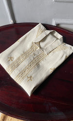 Load image into Gallery viewer, Men&#39;s Lucknowi Handcrafted Cotton Chikankari Kurta - HONC0298854
