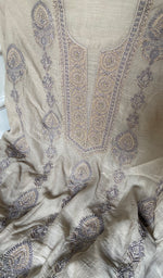 Load image into Gallery viewer, Women's Lakhnavi Handcrafted Mul Chanderi Unstitched Kurta And Dupatta Set- HONC0326150