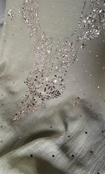 将图像加载到图库查看器中， Women's Lakhnavi Handcrafted Mul Chanderi Unstitched Chikankari Full Suit Material - HONC0328514