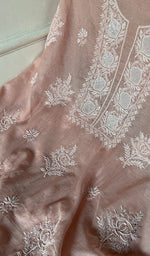 Load image into Gallery viewer, Women's Lakhnavi Handcrafted Mul Chanderi Chikankari Full Suit Material - HONC0334948