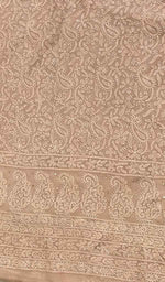 将图像加载到图库查看器中， Women&#39;s Lakhnavi Handcrafted Viscose Georgette Chikankari Unstitched Kurti Fabric - HONC0206914
